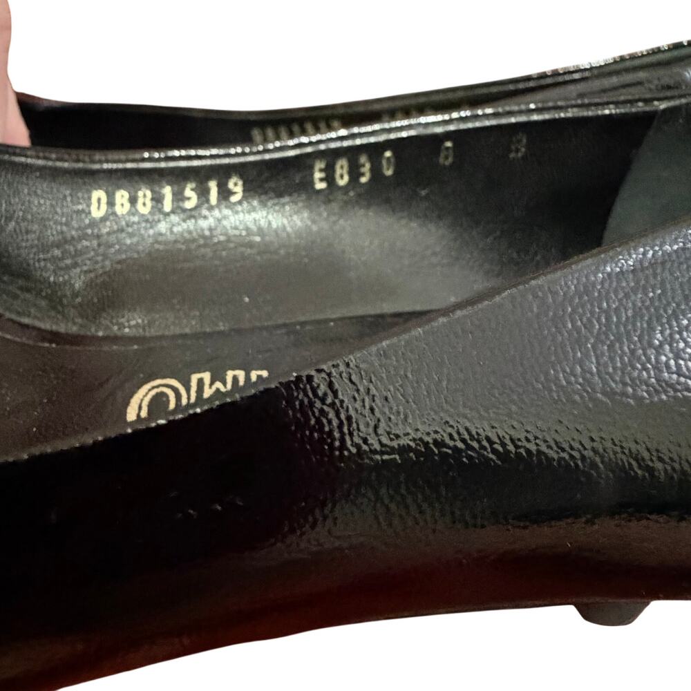 Salvatore Ferragamo Leather Peep-Toe Kitten Heel Pumps Made in Italy sz 6B - Picture 8 of 11
